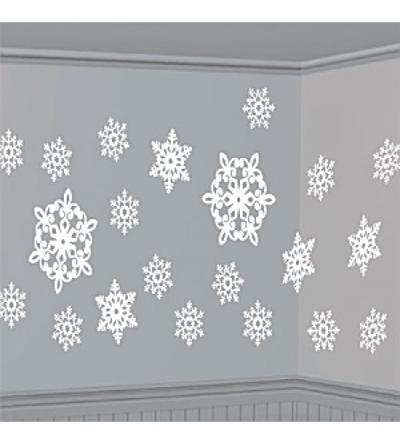 FLOCOS DE NEVE GLITTER PAREDE